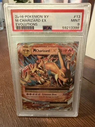 2016 POKEMON XY EVOLUTIONS #13 M CHARIZARD EX PSA 9 (PLEASE READ)