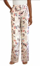 Briggs Ladies' Tan Floral Linen Blend Pull-On Pants XLarge NWT