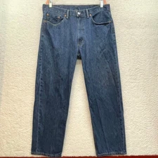 Levis Jeans Mens 38x30 Blue 550 Straight Denim Relaxed Fit Retro Classic Red Tab