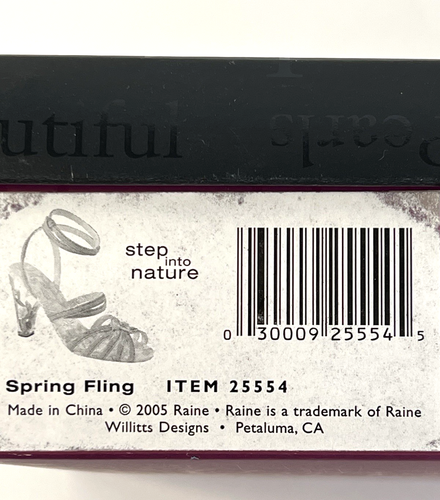 Just the Right Shoe” SPRING FLING” 2005 COA #25554 Raine Hard To Find NEW - Picture 7 of 10