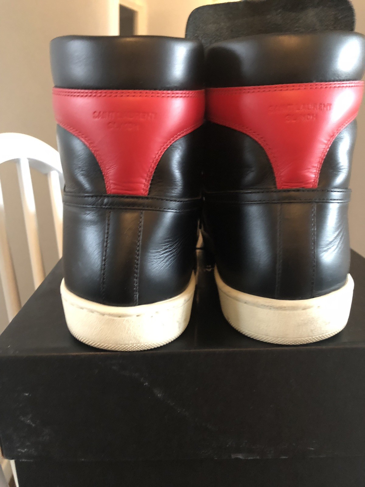 Saint Laurent SL10H Sneakers alte nere rosse EU 42 UK8