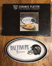 NEW Baltimore Ravens Ceramic Platter 12” x 7” - The Memory Company - Dish Bowl