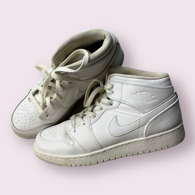 NIKE AIR JORDAN RETRO MID WHITE WOLF GREY YOUTH