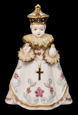 Vintage Lefton's China Infant of Prague Hand Painted Figurine Porcelain 5" Tall
