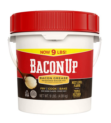   Bacon Grease for Cooking - 9Lb Pail of Authentic Solid Bacon Fat for Cooking, 