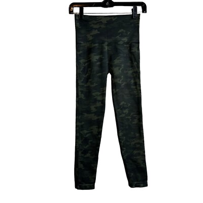 Spanx Leggings Small Camo Black Look At Me Now Seamless Cropped Stretch  Athletic