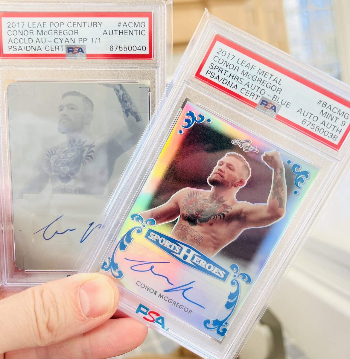 leaf art of sports ufc コナー・マクレガー　サインカード leaf 2024 コナー・マクレガー サインカード 2シリ psa9 - メルカリ