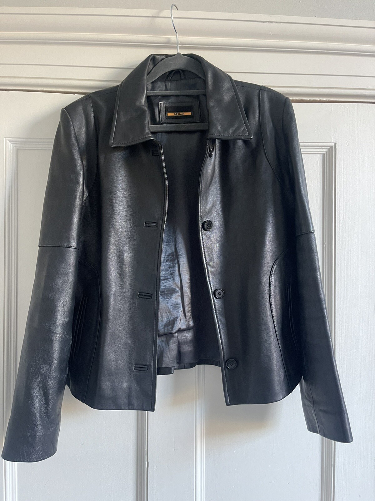 hELium vintage leather y2k jacket Gem