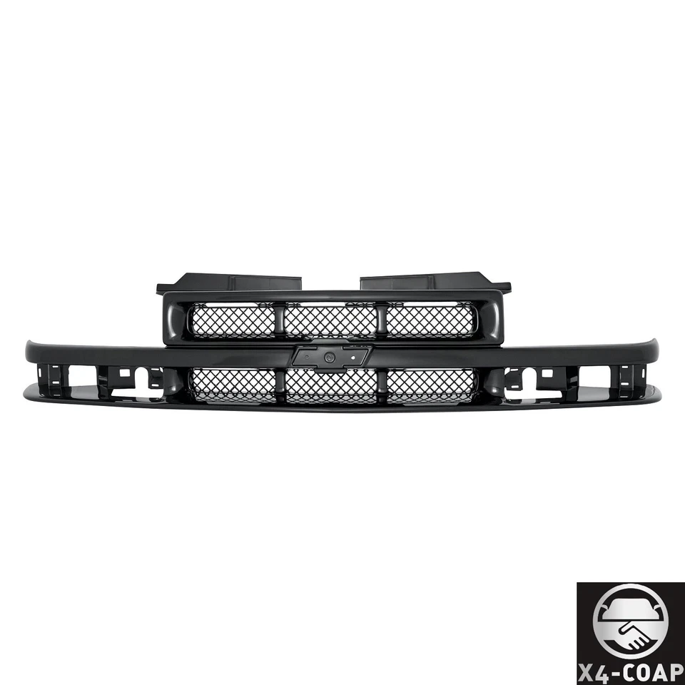 Grille Black Without Molding For 98-04 Chevrolet S10 Blazer Pickup Truck Foto 2 de 4