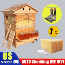 Auto Beehives Honey House Bee Hives Beekeeping Hives Box +7 Bee Frames+ Brackets