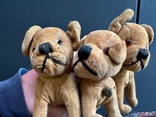 3 Vintage STEIFF Dogs 5 3/4" Germany German HANDMADE