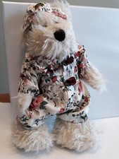 Boyds Bear plush 12" tall Annabelle Whitebread in rose floral romper with tags