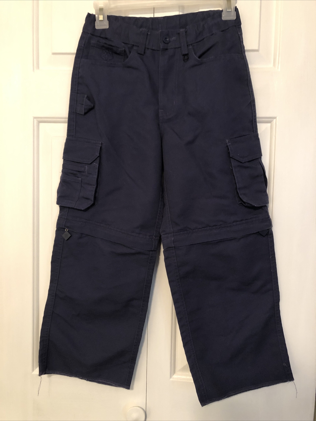 Boy Scouts Uniform Switchback Pants Shorts Zip Blue YOUTH 8 Cotton/Poly