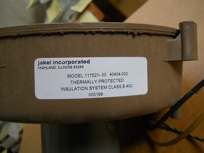M OEM Ametek Windjammer 40404-003 Inducer 117521-00 Motor 110514-00