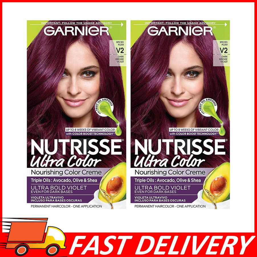 2-Pack Garnier Nutrisse Ultra Color Hair Color Cream, V2 Dark Intense Violet 603084554126 | eBay 2-Pack Garnier Nutrisse Ultra Color Hair Color Cream, V2 Dark Intense Violet 603084554126 | eBay