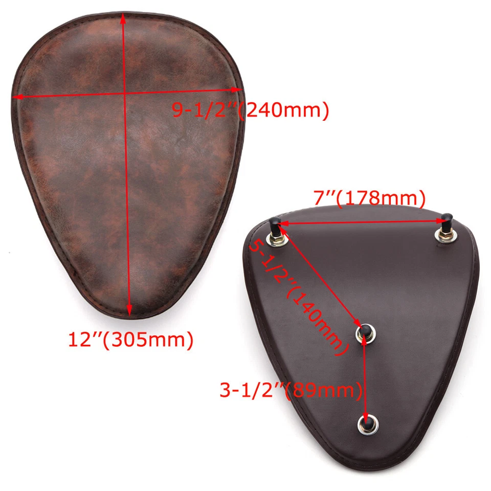 For Harley Heritage Springer Softail Bobber Motorcycle Spring Solo Seat Saddle - Image 4 of 4