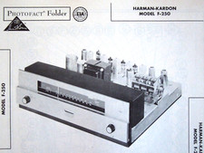 Original Sams Photofact Manual HARMAN-KARDON F-250 470 