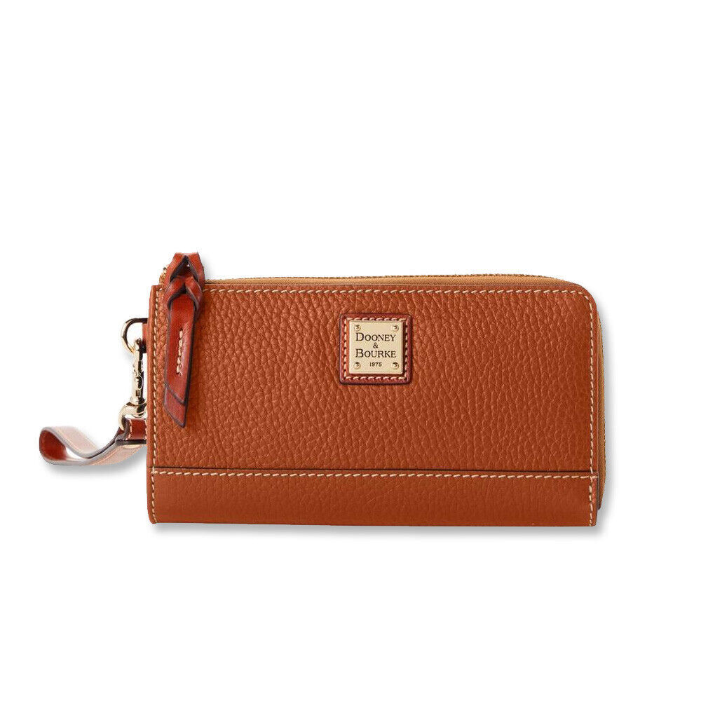 Dooney & Bourke Borsa A Mano Piccola In Pelle Pebble Grain - Rosso - Zip Sac - Tracolla Regolabile - Made In USA Design