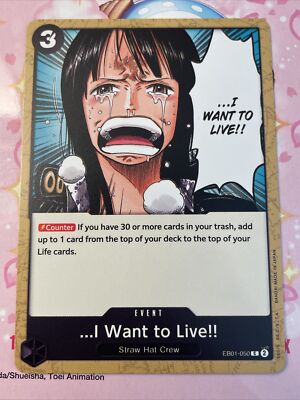 I Want To Live!! EB01-050 Nico Robin One Piece Card Memorial Collection  English