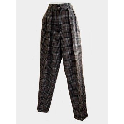 black and white plaid high waisted pants