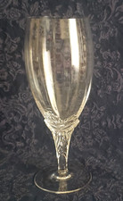 Gorham Crystal Augusta Clear-Rib Optic One Iced Tea Goblet Yugoslavia 8 3/16