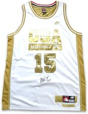 Magic Johnson Signed Autographed Jersey Team USA Gold Medal JSA LL87143