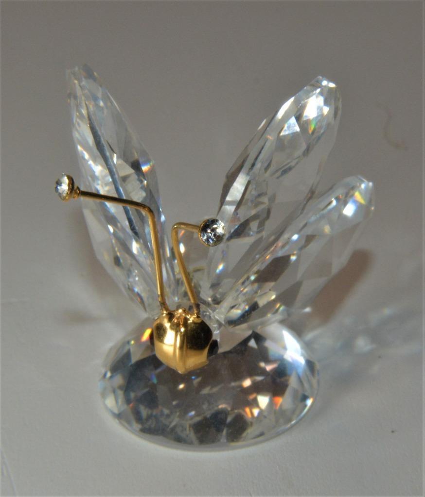 Sellada Cisne Swarovski Cristal Mariposa Con Oro Antenas 3.8cmh Estatuilla De
