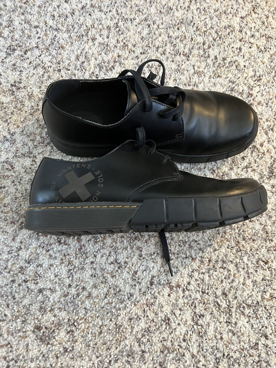 Dr martens Men's Black Leather Lace Up Shoe Sz11 EU45 Air Cushion
