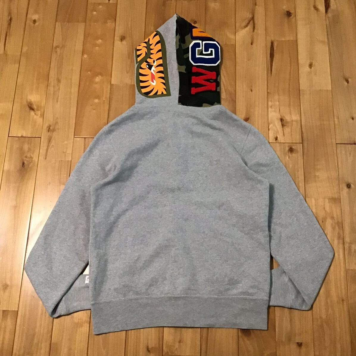 BAPE Woodland camo Shark full zip hoodie a bathing ape NIGO Gray