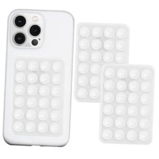 2 Pack Silicone Suction Phone Case Mount, Silicon Adhesive Suction Translucent