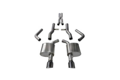 Corsa 2.75'' Xtreme Exhaust System 4.5'' Black Tips for 15-22 Charger Hellcat