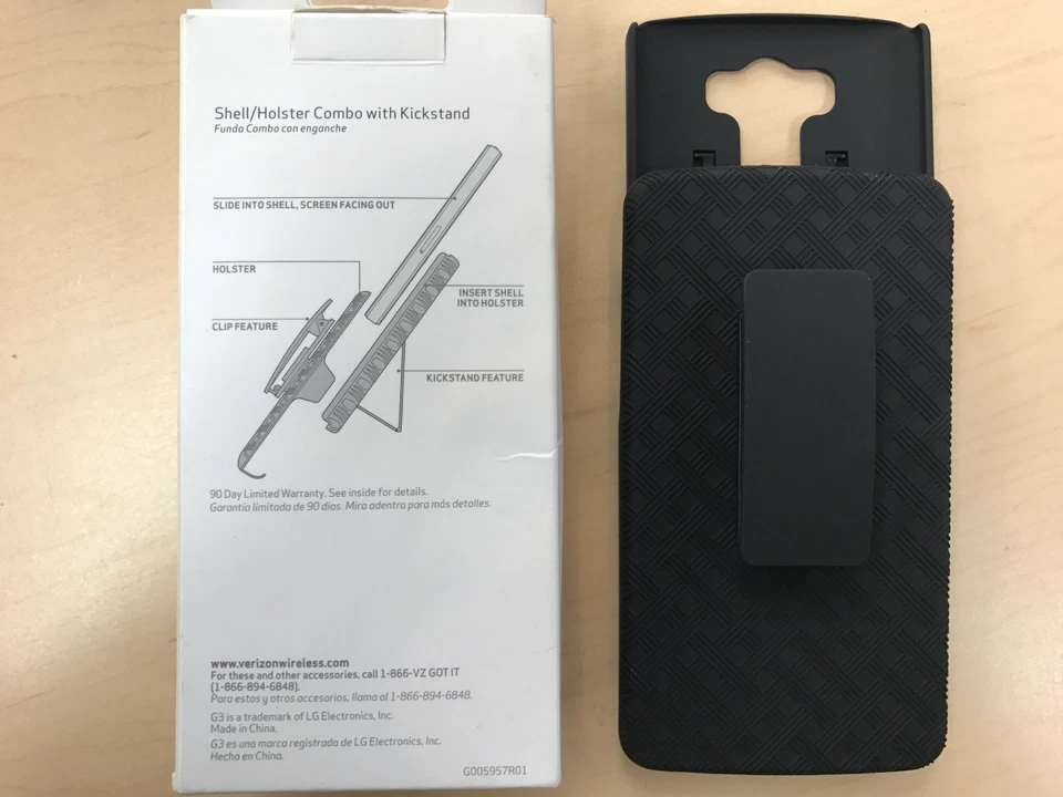 10x Wholesale Lot Verizon LG G3 Phone Shell/Holster Combo Case with Kickstand - Image 3 of 4