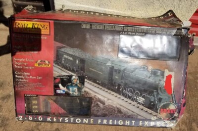 M.T.H. Rail King Pennsylvania 2-8-0 Keystone Freight Express Train Set 30-4023-1
