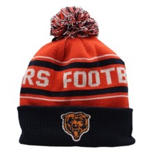 Chicago Bears Youth Football Cuffed Knit Cap with Pom