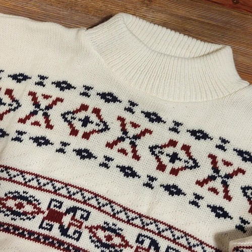 Vintage 90's Girl's Bears Crossing Mock Neck Sweater - Sz. L 10/12 - Picture 2 of 4