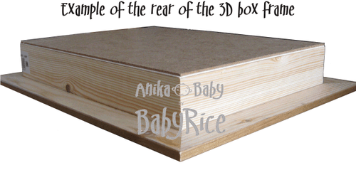 New Baby Girl Boy Gift Casting Kit hand foot cast Solid Oak 3D Box Display Gold - Picture 7 of 7