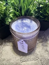 6oz glass  Candle- Wood Wic- Natural Wax Scented Candle