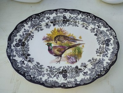 Palissy Royal Worcester Game Series Ceramic Oval Platter Birds England