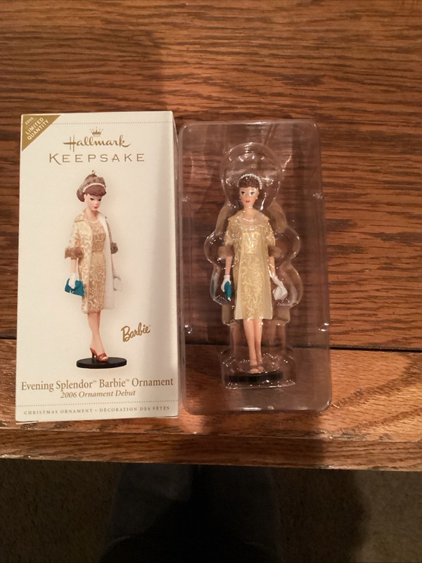 Barbie 2006 Hallmark Keepsake Ornament Evening Splendor Brunette Version Limited