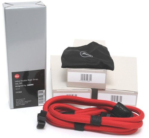 Leica Double Rope Strap SO 126cm (49.6�'), Red 19882 SALE COOPH - Picture 2 of 3