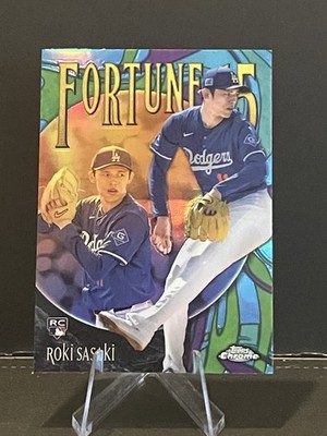 Topps Chrome Fortune 15 Roki Sasaki F15-13 Rookie 2025 Los Angeles Dodgers