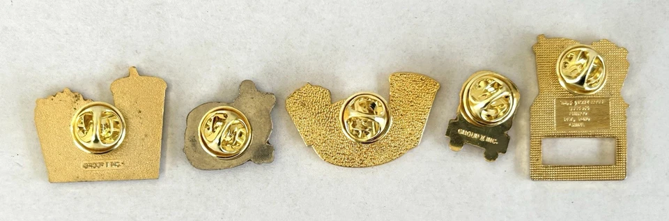 Vintage McDonald's Employee Lapel Pins Burger & Fries Lot Of 5 - Image 2 of 4