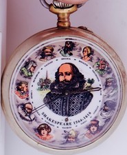 Antique Shakespeare Theatre Artists Prize Award Pocket Watch c1900's RARE