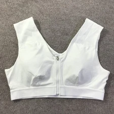 Tommie Copper Sports Bra Womens 2XL Zip Front Shoulder Support Activewear Gym