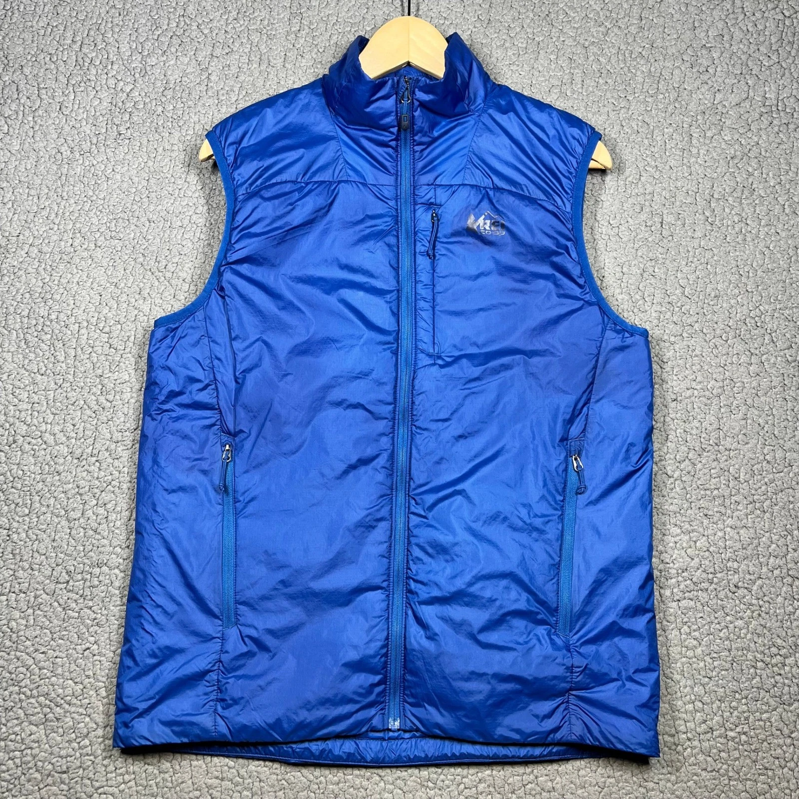 REI Co-op Insulated Puffer Vest Revelcloud II Mens Small Blue Primaloft Hiking