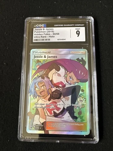 JESSIE & JAMES TEAM ROCKET 2019 POKEMON HIDDEN FATES 68/68 CGC 9