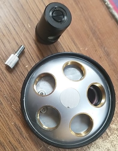 Nikon Diaphot Microscope Objective Lens Turret Revolving Nosepiece 5 Lens Holder