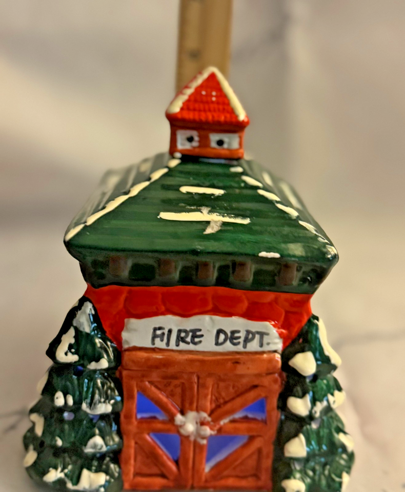 Vintage Pacific Rim Ceramic Lighted House #6660 Fire Dept | eBay