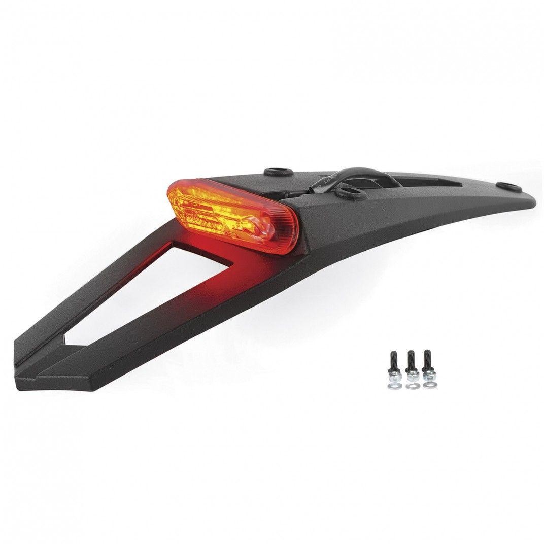 License Plate Holder LED Rear Light Number Sport Hatchback Enduro MX Black