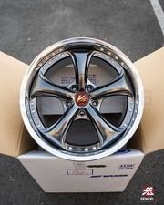 Work Vskf 5x114.3 18x10 34 Brilliant Silver Black Set Of 4 Civic S15 Wrx